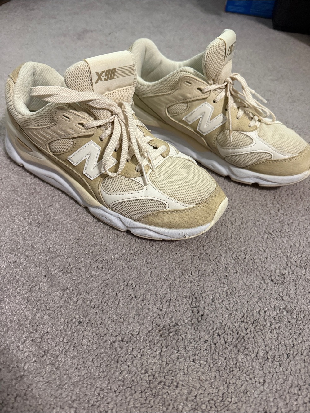 New Balance WSX90REB Women's Beige & Cream X90 Sneakers size 11